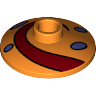 Visuel indicatif Rebrickable de Plat 2 x 2 inversé [radar] avec tourbillon rouge foncé et motif imprimé taches violettes (Dish 2 x 2 Inverted [Radar] with Dark Red Swirl and Purple Spots Print)