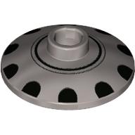 Visuel indicatif Rebrickable de Plat 2 x 2 inversé [radar] avec enjoliveur imprimé (Dish 2 x 2 Inverted [Radar] with Hubcap Print)