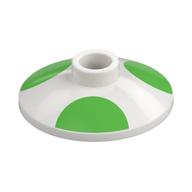 Visuel indicatif Rebrickable de Plat 2 x 2 inversé [Radar] avec cercles vert vif, Yoshi Egg motif imprimé (Dish 2 x 2 Inverted [Radar] with Bright Green Circles, Yoshi Egg Print)