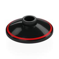 Visuel indicatif Rebrickable de Plat 2 x 2 inversé [radar] avec motif imprimé cercle extérieur rouge (Dish 2 x 2 Inverted [Radar] with Red Outer Circle Print)