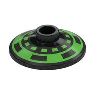 Visuel indicatif Rebrickable de Plat 2 x 2 inversé [Radar] avec cercle vert vif, motif imprimé rectangles (Dish 2 x 2 Inverted [Radar] with Bright Green Circle, Rectangles Print)