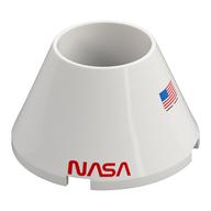 Visuel indicatif Rebrickable de Cône 4 x 4 x 2 creux sans tenons avec 'NASA', USA Drapeau motif imprimé (Cone 4 x 4 x 2 Hollow No Studs with 'NASA', USA Flag Print)
