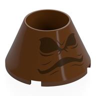 Visuel indicatif Rebrickable de Cône 4 x 4 x 2 creux sans tenons avec chapeau de tri motif imprimé (Cone 4 x 4 x 2 Hollow No Studs with Sorting Hat Print)