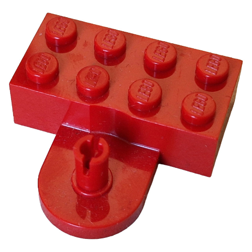 Visuel indicatif Rebrickable de Brique Spécial 2 x 4 avec couplage, Homme - Épinglette surélevée et mur incurvé (Brick Special 2 x 4 with Coupling, Male - Raised Pin and Curved Wall)