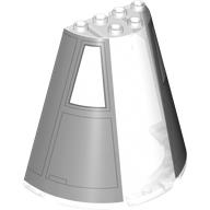 Visuel indicatif Rebrickable de Cône demi 8 x 4 x 6 avec cockpit motif imprimé (Cone Half 8 x 4 x 6 with Cockpit Print)