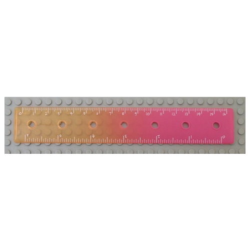 Visuel indicatif Rebrickable de Règle Clikits, 6 pouces / 16 cm, 7 trous, motif Marbré Rose Foncé (Clikits Ruler, 6 inch / 16 cm, 7 Holes, Marbled Dark Pink Pattern)