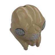 Tête de minifigurine Spécial, Baguette avec yeux gris clair, Motif imprimé bouche (Minifig Head Special, Gand with Light Bluish Gray Netting Eyes, Mouth Print)