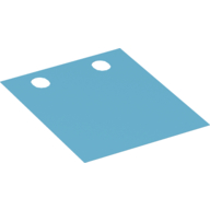 Visuel indicatif Rebrickable de Toile de peinture, rectangle avec 2 trous, les empreintes de pattes apparaissent lorsque le motif imprimé humide [tissu amidonné traditionnel] (Painting Canvas, Rectangle with 2 Holes, Paw-prints Appear when Wet Print [Traditional Starched Fabric])