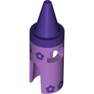 Costume crayon avec pointe violet foncé et fleurs motif imprimé (Costume Crayon with Dark Purple Tip and Flowers Print)