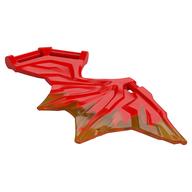 Visuel indicatif Rebrickable de Partie du corps de la créature, aile 11 x 6 avec 3 barres, motif de marbre rouge (Creature Body Part, Wing 11 x 6 with 3 Bars, Red Marble Pattern)