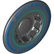 Visuel indicatif Rebrickable de Hub casquette 24mm sans Tube avec motif imprimé 'PIRELLI Cinturato' (Hub Cap 24mm without Tube with 'PIRELLI Cinturato' Print)