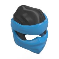 Visuel indicatif Rebrickable de Enveloppe avec noeud arrière court lisse, motif de masque d'azur foncé (Wrap with Short Back Knot Smooth, Dark Azure Mask Pattern)