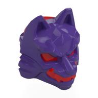Enveloppe avec masque de loup avec yeux rouges, modèle Dents/Crocs (Wrap with Wolf Mask with Red Eyes, Teeth/Fangs Pattern)