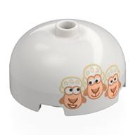 Visuel indicatif Rebrickable de Brique ronde 3 x 3 Dôme avec Centre tenon avec 3 Moutons motif imprimé (Brick Round 3 x 3 Dome with Center Stud with 3 Sheep Print)