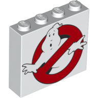 Visuel indicatif Rebrickable de Brique 1 x 4 x 3 avec motif imprimé Ghostbusters Logo (Brick 1 x 4 x 3 with Ghostbusters Logo Print)
