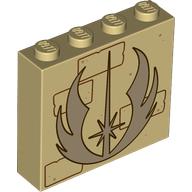 Visuel indicatif Rebrickable de Brique 1 x 4 x 3 avec des rebelles symbole motif imprimé (Brick 1 x 4 x 3 with Rebels Symbol Print)