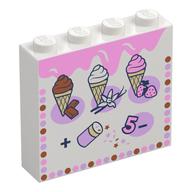 Visuel indicatif Rebrickable de Brique 1 x 4 x 3 avec Menu Crème Glacée, Saupoudrer motif imprimé (Brick 1 x 4 x 3 with Ice Cream Menu, Sprinkles Print)