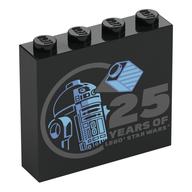 Visuel indicatif Rebrickable de Brique 1 x 4 x 3 avec motif imprimé R2-D2, Hologramme brique, '25 YEARS OF LEGO STAR WARS' (Brick 1 x 4 x 3 with R2-D2, Hologram Brick, '25 YEARS OF LEGO STAR WARS' Print)