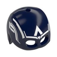 Casque / masque, trou supérieur (Captain America) avec des rayures blanches, motif imprimé triangle (Helmet / Mask, Top Hole (Captain America) with White Stripes, Triangle Print)