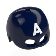 Casque / masque, trou supérieur (Captain America) avec motif imprimé blanc 'A' (Helmet / Mask, Top Hole (Captain America) with White 'A' Print)