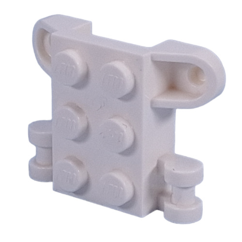 Minifigurine Support de cou avec 6 dos tenons, 2 poignées, 2 avant saillant tenons (Minifig Neckwear Bracket with 6 Back Studs, 2 Handles, 2 Protruding Front Studs)