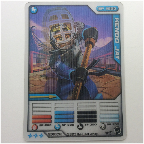 Carte à collectionner, Ninjago paquet de cartes )2: 5 - Kendo Jay (carte lenticulaire 3D) (Trading Card, Ninjago Deck #2: 5 - Kendo Jay (3D Lenticular Card))
