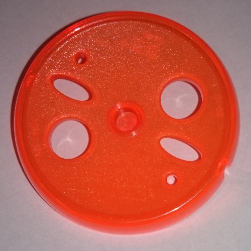 Visuel indicatif Rebrickable de Projectile, disque, 4 trous, 2 grands trous, 2 petits trous (Projectile, Disk, 4 Holes, 2 Large Holes, 2 Small Holes)