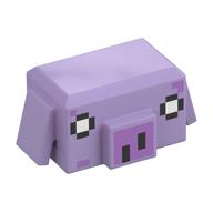 Tête de minifigurine Spécial, Cube Pig avec Nez Pixélisé, motif : yeux (Minifig Head Special, Cube Pig with Pixelated Nose, Eyes Print)