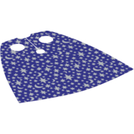 Cape de cou, standard avec motif imprimé étoiles et lunes irisées [Tissu étoilé traditionnel] (Neckwear Cape, Standard with Iridescent Stars and Moons Print [Traditional Starched Fabric])