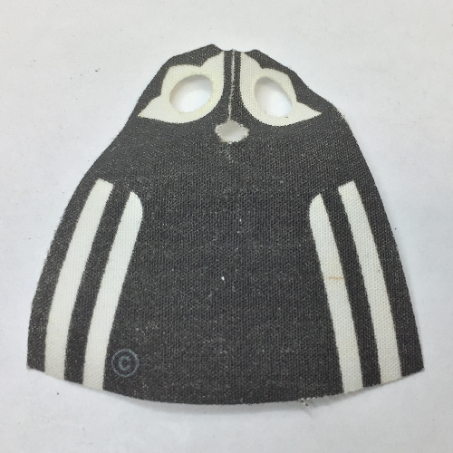 Cape de col, standard avec dos noir et motif imprimé à rayures [tissu amidonné traditionnel] (Neckwear Cape, Standard with Black Back and Stripes Print [Traditional Starched Fabric])