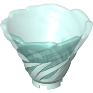 Visuel indicatif Rebrickable de Cône Reverse, toupie, avec motif bleu clair (Cone Reverse, Spinner, with Marbled Trans-Light Blue Pattern)