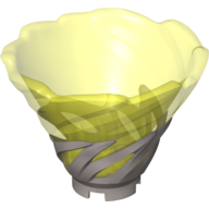 Visuel indicatif Rebrickable de Cône inverse, toupie, avec motif vert transparent-néon marbré (Cone Reverse, Spinner, with Marbled Trans-Neon Green Pattern)