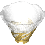 Visuel indicatif Rebrickable de Cône inverse, toupie, avec motif transparent de paillettes marbrées (Cone Reverse, Spinner, with Marbled Glitter Trans-Clear Pattern)