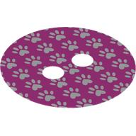 Jupe accessoire de taille, ronde avec motif imprimé blanc (Hipwear Skirt, Round with White PawPrints Print)