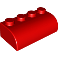 Visuel indicatif Rebrickable de Brique Courbé doux 2 x 4 (Brick Soft Curved 2 x 4)
