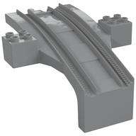 Visuel indicatif Rebrickable de Duplo voie ferrée pont section centrale avec 2 x 2 tenons sur les deux côtés (Duplo Train Track Bridge Middle Section with 2 x 2 Studs on Both Sides)