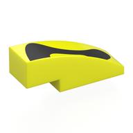 Visuel indicatif Rebrickable de Brique courbée 3 x 1 sans tenons avec des formes noires motif imprimé (Brick Curved 3 x 1 No Studs with Black Shapes Print)