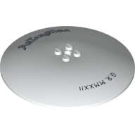 Visuel indicatif Rebrickable de Plat 10 x 10 inversé [Radar] avec motif imprimé 'Antarctica' et 'G.R. MMXXII' (Dish 10 x 10 Inverted [Radar] with 'Antarctica' and 'G.R. MMXXII' Print)