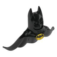 Masque, cagoule Batman avec cape, logo Batman jaune avec 1 points de fond centraux motif imprimé (Mask, Batman Cowl with Cape, Yellow Batman Logo with 1 Center Bottom Points Print)