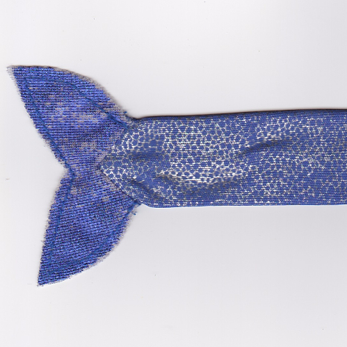 Belville, queue de poisson, adulte avec des nageoires violet foncé, taches violet foncé, motif imprimé de superposition d'argent, avec haut manchette (Belville, Fishtail, Adult with Dark Purple Fins, Dark Purple Spots, Silver Overlay Print, with Top Cuff)