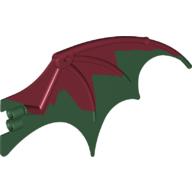 Visuel indicatif Rebrickable de Partie du corps de la créature, aile du dragon 19 x 11 avec motif rouge foncé marbré (Creature Body Part, Dragon Wing 19 x 11 with Marbled Dark Red Pattern)