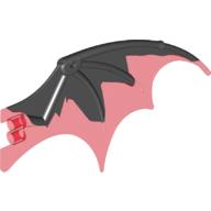 Visuel indicatif Rebrickable de Partie du corps de la créature, aile du dragon 19 x 11 avec motif transparent-rouge marbré (Creature Body Part, Dragon Wing 19 x 11 with Marbled Trans-Red Pattern)