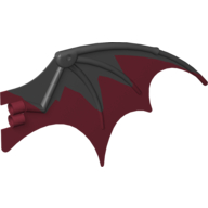 Visuel indicatif Rebrickable de Partie du corps de la créature, aile du dragon 19 x 11 avec motif noir marbré (Creature Body Part, Dragon Wing 19 x 11 with Marbled Black Pattern)