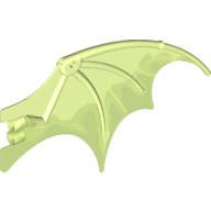 Visuel indicatif Rebrickable de Partie du corps de la créature, aile du dragon 19 x 11 avec motif vert transparent-brillant marbré (Creature Body Part, Dragon Wing 19 x 11 with Marbled Trans-Bright Green Pattern)