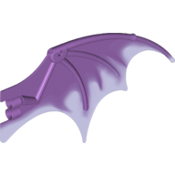Visuel indicatif Rebrickable de Partie du corps de la créature, aile du dragon 19 x 11 avec motif transparent-pourpre marbré (Creature Body Part, Dragon Wing 19 x 11 with Marbled Trans-Purple Pattern)