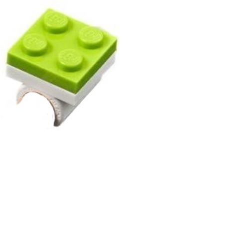 Embout décoratif pour crayon avec plaque intégrée 2 x 2 et attache blanche (Pencil Topper, Integrated 2 x 2 Plate with White Clip)