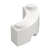Visuel indicatif Rebrickable de Brique coin rond 3 x 3 macaronis avec 2 tenons (Brick Round Corner 3 x 3 Macaroni with 2 Studs)