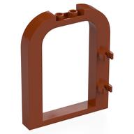 Visuel indicatif Rebrickable de Cadre de porte 1 x 6 x 6 1/3 avec plateau arrondi, attaches (Door Frame 1 x 6 x 6 1/3 with Rounded Top, Clips)