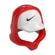 Capuchon sur casquette Blanc avec Nike Logo imprimé (Hood over Cap White with Nike Logo Print)