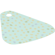 Cape de cou, conique avec 1 petit trou supérieur et motif imprimé à pois brillants (Neckwear Cape, Tapered with 1 Small Top Hole and Shiny Dots Print)